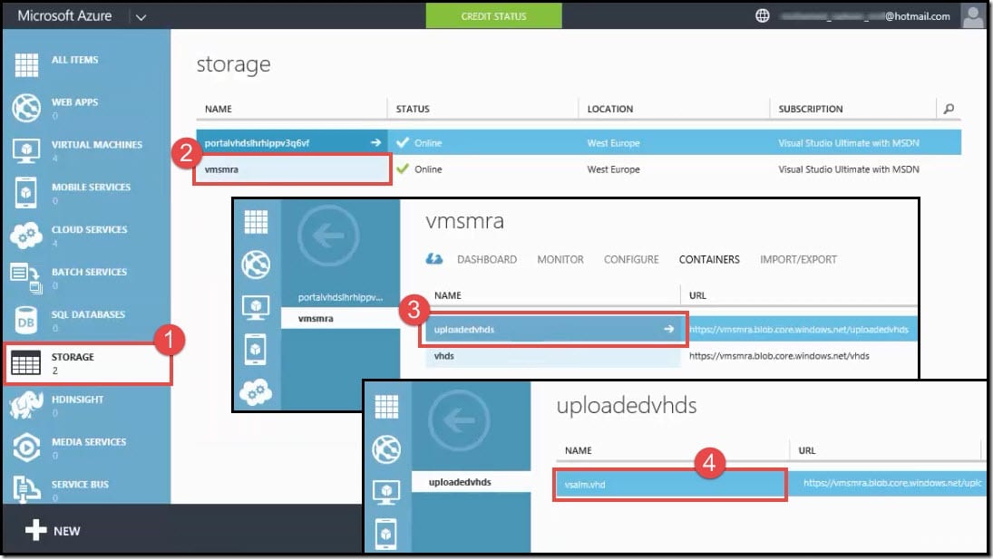6-Uploaded vhd in the container Uploaded vhd in the container