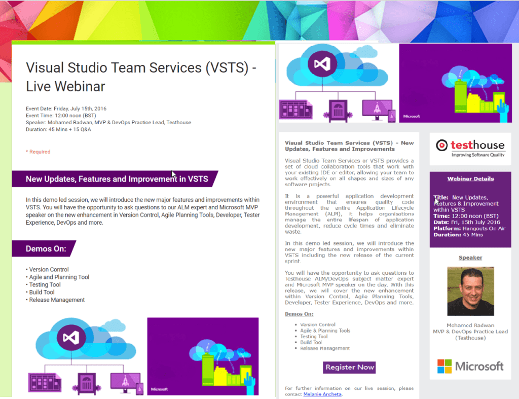 VSTS webinar
