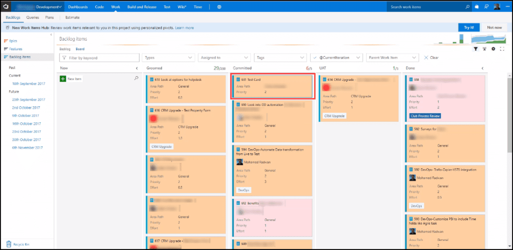 3.3-Example of moving the Trello card between the different states