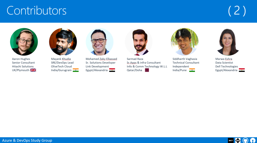 Azure DevOps Study Group Contributors